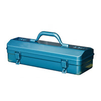 Metal Toolbox Latch Closure Hard-Shell Toolbox Hard Shell Carry Case Painted Finish Metal Briefcase Heavy Duty