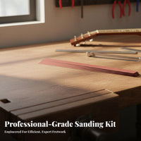 6 Pieces High-Temperature Calcined Abrasive Fret Dressing Sandpaper Kit Guitar Fret Polishing Sandpaper for DIY Hobbyists, Home Workshop