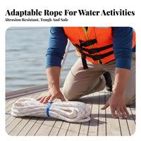 Wear-Resistant Anchor Rope High-Strength Mooring Rope Long-Lasting Braided Utility Cord Heavy Duty for Yacht Owners, Fishermen, Kayakers, Anchoring, Fishing, Dock