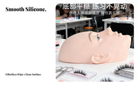 3-Layer Lash Practice Head Liftable Eyelids 3 Layer Lash Practice Head Realistic Skin-Like Feel Cosmetology Supply for Beginners, Students