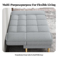 2-in-1 Functionality Armless 3-Seater Sofabed Space-Saving Sleeper Sofa Budgetcost-effective transformable Couch Foldable for Small Apartment Dwellers, Students, Homeowners, Home Office