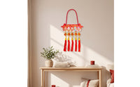 Hanging Ornament with Tassels Lightweight Decorative Plaque Handmade for Door