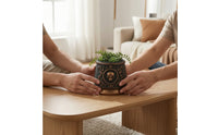 Skull Planter Ornate Planter with Skull Relief Flowerpot Decorative Halloween for Goth Decor Lovers, Desk, Windowsill