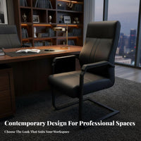 Height Adjustable curved-frame-Frame pivot Chair Thickened Seat pad Office Furniture effortlessRolling Casters Ergonomic Design for telecommuting Workers, Students, Conference Room, Bedroom