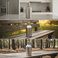 Stainless Steel Beer Growler Metal Beer Bottles with Swing Top Long-Lasting Bottle with Swing-Top Lid Leak-Proof for Camping