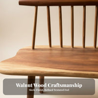 Natural Border Freeform Wood Chair Artisanal Look Indoor Furniture Artistic Design Armchair Statement Piece for Interior Designers, Art Collectors, Tea Room, Bedroom, Reading Nook, Office