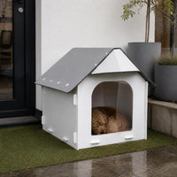 Outdoor All-Season Waterproof Plastic Dog House for Small to Medium Dogs