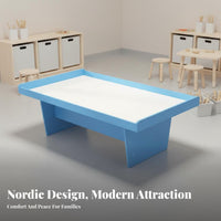 Multi-Functional Design Multifunctional Kids Activity Table Easy to Clean Childrens Building Block Table Raised Border Toddler Furniture Set with Storage Rounded Corners for Preschoolers, Toddlers, Educators, Daycare Center, Kindergarten, Classroom