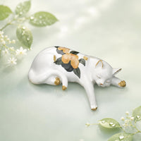 Garden Cat Decoration Cute Sleeping Cat Ornament Decorative Home Decor for Balcony, Terrace, Courtyard
