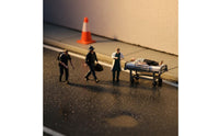 5 Pieces Hand-Painted 1/64 Scale Rescue Team Figures Highly Detailed Paramedic Figurine Set for Hobbyists