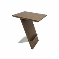 Modern Design Magazine Holder Table Retro aesthetic Z-Shaped Magazine Table With Storage Shelf Household Furniture Multi-Functional for Apartment Dwellers, Homeowners, Students, Living Room, Small Spaces, Bedroom, Reception Area
