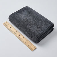 1200 GSM Car Drying Towel, Twisted Loop Towel with Braided Border, Microfibre Cloths for Car Cleaning, Lint and Shedding Resistant Dark Gray