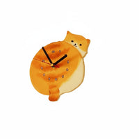 Cute Design Cat Wall Clock Battery Operated Cartoon Cat Clock Great Gift for Adults, Families
