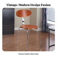 Oval Rearrest Chair Designer Influenced Dining Seat Retro Design Household Furniture for Families, Restaurant Owners, Kitchen, Living Room