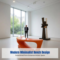 Fiberglass Bench, Modern Public Seating, Creative Art Shape, Commercial Lounge Chair