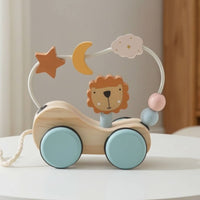 Pull-Along Toy Car Educational Bead Maze Toy-Safe for Preschoolers