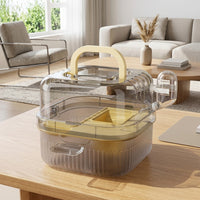 Portable Hamster Cage and Travel Hamster Cage, Rectangular Pet Carrier with Wheel and Water Bottle, Simple Style for Outdoor Use for Hamsters