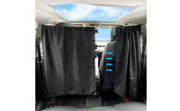 2 Pieces Light Blocking Blackout Partition Curtain Easy to Install Car Blackout Divider Sun Shade Front Rear Seat Partition Sunshade for Van, Rv, Camping, Travel