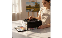 Portable Acrylic Paint Organizer Bag Padded Paint Case with Removable Dividers Spacious Art Supply Bag with Shoulder Strap Lightweight for Crafters