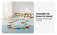 Layered Snowflake Stepping Stone Toy Molded Plastic Sound and Light Stepping Toy Raised Pattern Balance Game Indoor for Children