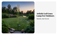 Waterproof LED Fiber Light-Transmitting Grass Light Solar Powered Decorative Grass Ground Light for Garden, Patio, Pathway