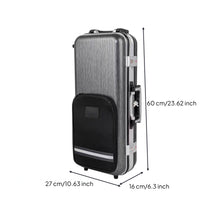 Rectangular Hard-Shell Saxophone Case Portable Saxophone Case with Backpack Straps Secure Reinforced for Musicians