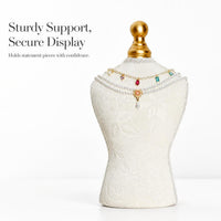 Velvet Printed Necklace and Earring Display Stand for Jewelry Exhibition