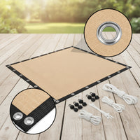Long-Lasting Rectangular Shade Sail Heavy-Duty Shade Sail with Bungee Balls Protection Sunshade Residential for Backyard