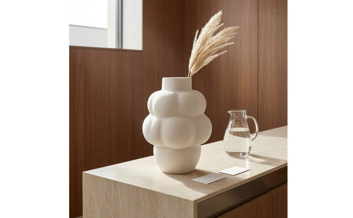 Bubble Vase Compact Size Sculptural Vase Glossy Finish