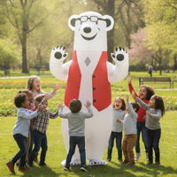 Inflatable White Bear Suit Oversized White Bear Costume Funny Inflatable Costume for Adults, Parties, Cosplay
