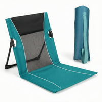 Mesh Backrest Reclining Fold-Flat Chair Aluminum Alloy Frame Portable Camping Chair Oxford Cloth Camp Seat