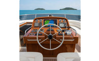 Foam Alloy Stainless Boat Steering Wheel Speedboat Steering Wheel Polished Surface Easy to Operate