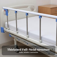 Elderly Bed Rail Sturdy and Sturdy Hospital Bed Side Rail Thickened Metal Construction Bedside Assist Bar for Adults, Caregivers, Nursing Home