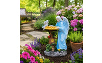 Auto on at Night Solar Angel Statue Weatherproof Outdoor Decor Waterproof