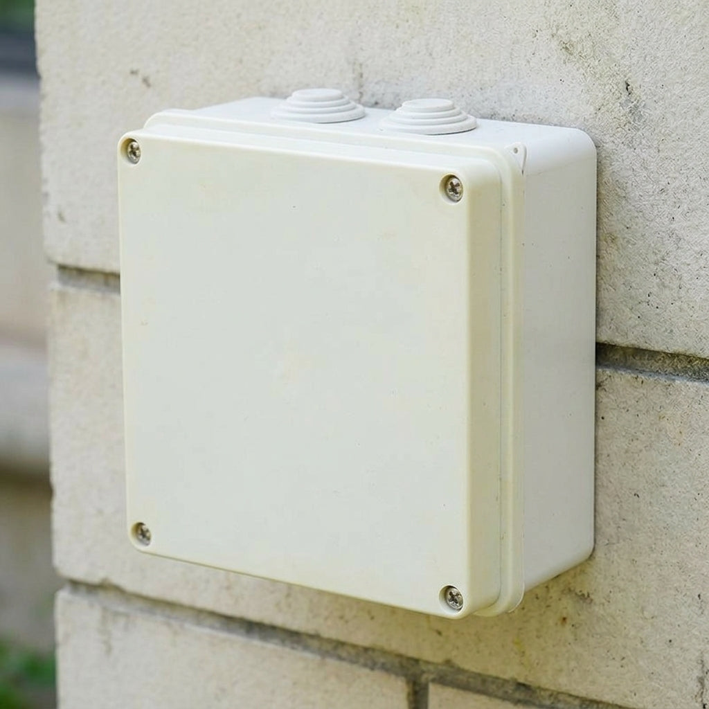 Junction Box for Outdoor Waterproof Use, IP68 Rated Electrical Case with Pre-Drilled Holes, Dustproof Enclosure for DIY Garden and Shed Projects