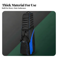 Waterproof Wheeled Golf Travel Bag Wear-Resistant Golf Travel Bag Quilted Sports Luggage Full-Length Zipper for Transport