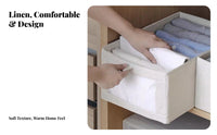 textile container with viewing panel Lidded Stackable container with viewing panel double Handles for Bedroom