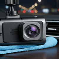 Black Dash Camera Rear Display Windshield Dash Camera Car Footage Recorder Suction Mount