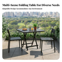 Foldable Design Square Folding Stand Space-Saving Fold-up Workstation space-efficient Size Portable Table Easy to stow for Apartment Dwellers, telecommuting Workers, Dorm Room, Bedroom, awaydoor, Street marketplace