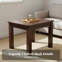 Minimalist Design Solid Wood Square Table Sturdy Structure Sofa Side Table Formaldehyde-Safe Household Furniture Crack Resistant for Apartment Dwellers, Families, Homeowners, Living Room, Study, Bedroom, Office