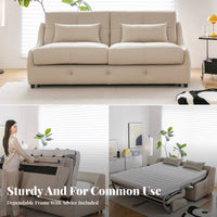 Flip-over Daybed 2-in-1 Design Sleeper Sofa Multi-Functional transformable Couch for Apartment Dwellers, Hosts, Living Room, Small Spaces, Home Office