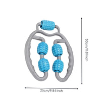 Deep Tissue Massage 5 Wheel Leg Clamp Massager Adjustable Width U-Shaped Leg Roller Ergonomic Design Calf and Thigh Massager Multi-Functional for Women, Athletes