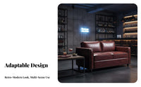 Retro Design Double Sofa Booth with Table Long-Lasting Construction Cafe Seating Space-Saving Design Commercial Furniture Solid Wood Frame for Interior Designers, Apartment Dwellers, Restaurants, Cafes, Tea Shops, Lounge Areas