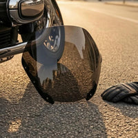 Curved Motorcycle Windshield Rounded Top Motorcycle Windscreen Brackets Mounting Holes Motor Accessory for Riding