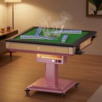 Cup Holder Electric Folding Mahjong Table Green Felt Folding Mahjong Table Foldable Game Furniture