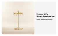Rotating Necklace Holder Curved Hooks Rotating Jewelry Stand Metal Necklace Holder
