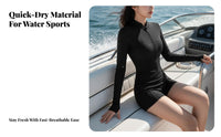 Sun Protection Surfing Suit Quick-Drying Long Sleeve Surf Shirt Full Coverage Bathing Suit Abdomen Control