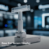 Sign Stand Base Sign Clip Adjustable Tag Holder for Supermarket, Warehouse