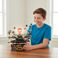 Electric Electronic Building Blocks Motorized Rotation Space Station Building Set Educational for Boys, Kids, Birthday Gift