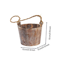 Wooden Planter Bucket Wood Plant Pot Decorative Storage Garden Decoration